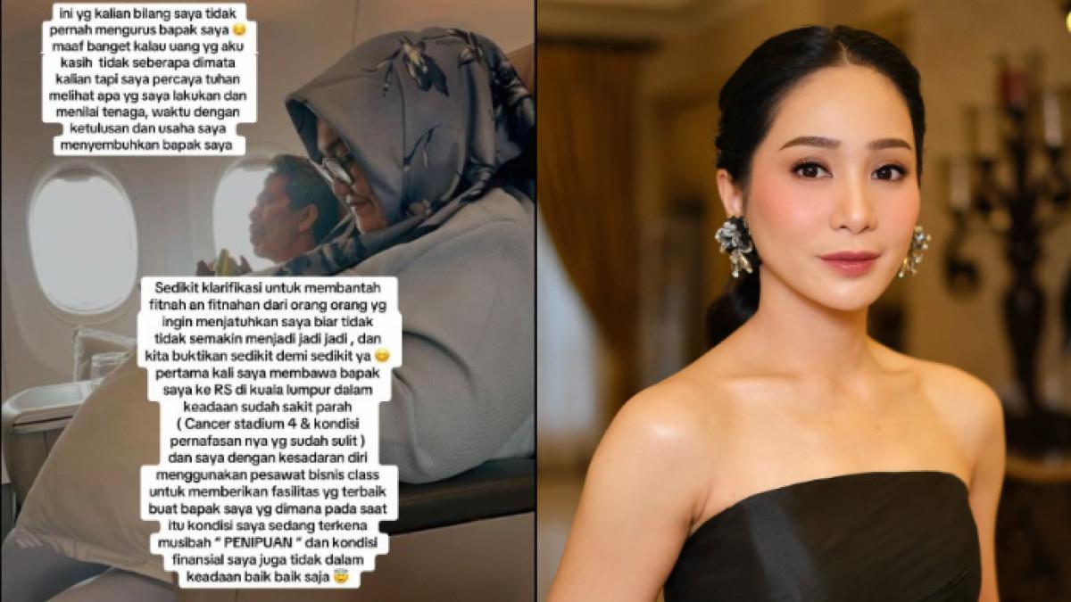 POLEMIK KELUARGA ARTIS - Bunga Zainal tak kuasa menahan tangis buntut polemik dengan keluarga hingga dituduh tidak peduli orangtua. Ia pamerkan bukti bawa ayahnya berobat ke Malaysia.