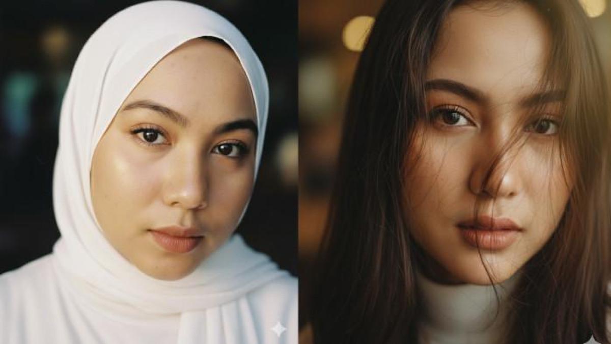 PROMPT GEMINI AI - Contoh foto hasil editan Gemini AI dari foto selfie menggunakan prompt Potret Mentah Nostalgia Satu Mata, Rabu (8/10/2025).