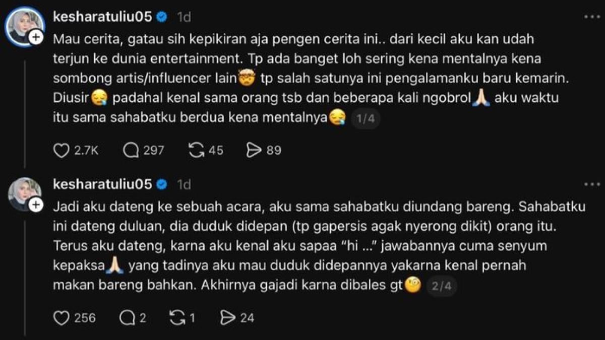 CURHATAN KESHA RATULIU - Kena mental saat bertemu dengan artis atau influencer yang sombong.