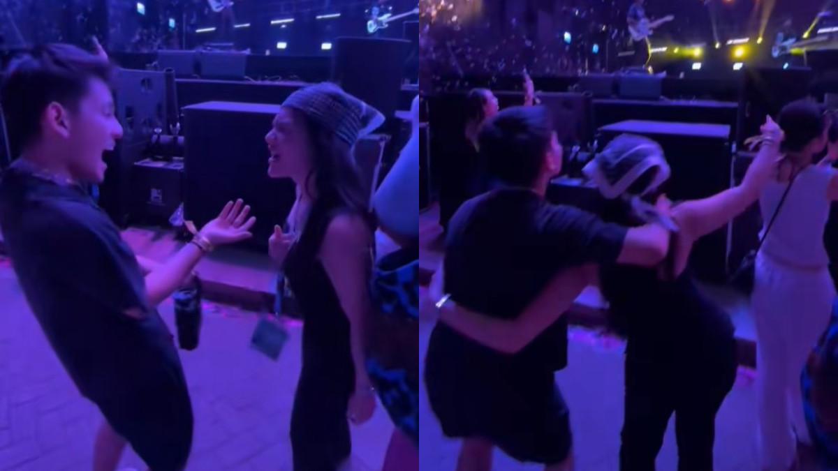 Davina Karamoy dan Rey Bong terlihat bergandengan tangan serta saling menyandarkan kepala, gestur yang dinilai banyak orang layaknya sepasang kekasih yang tengah dimabuk cinta.