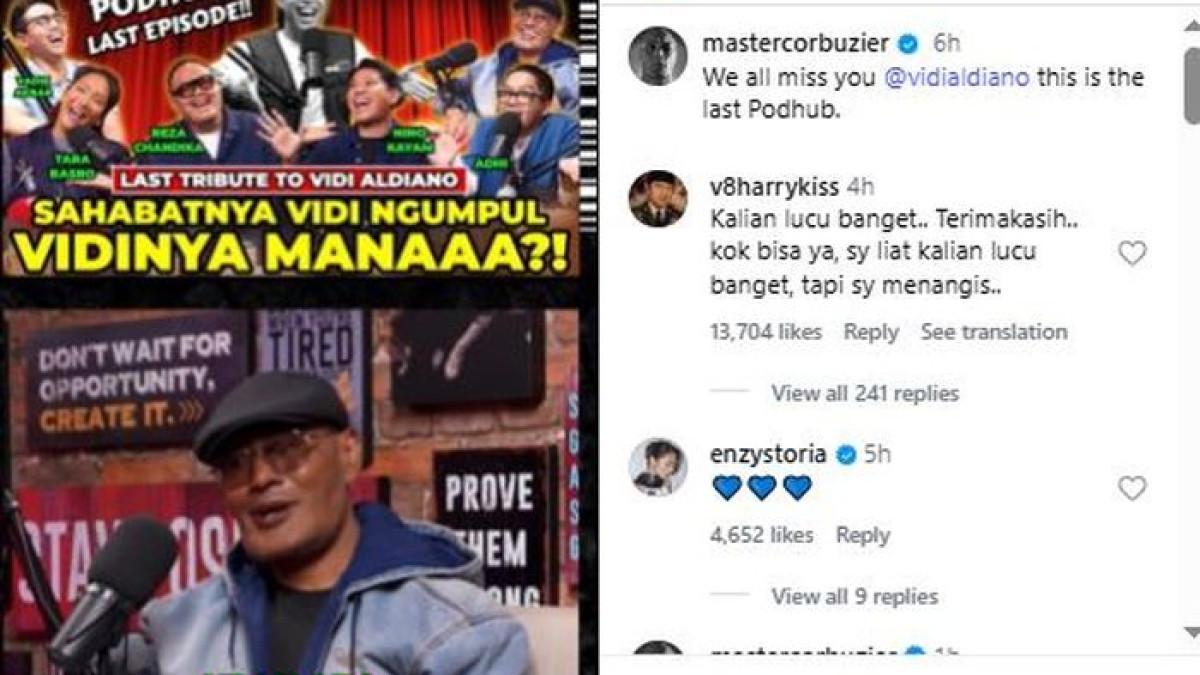 Deddy Corbuzier mewek kenang Vidi Aldiano, sang Youtuber rela kumpulkan para sahabat mendiang demi lakukan ini.
