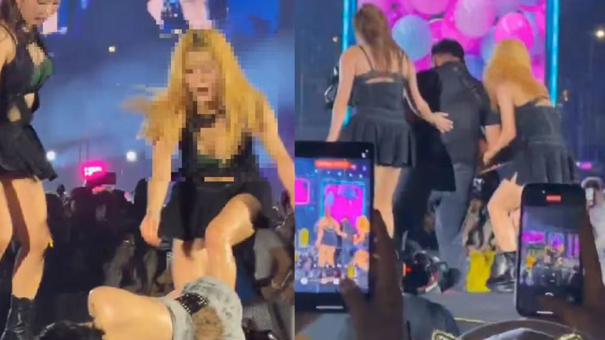 Detik-detik penyanyi Korea Selatan HyunA ambruk pingsan di atas panggung.