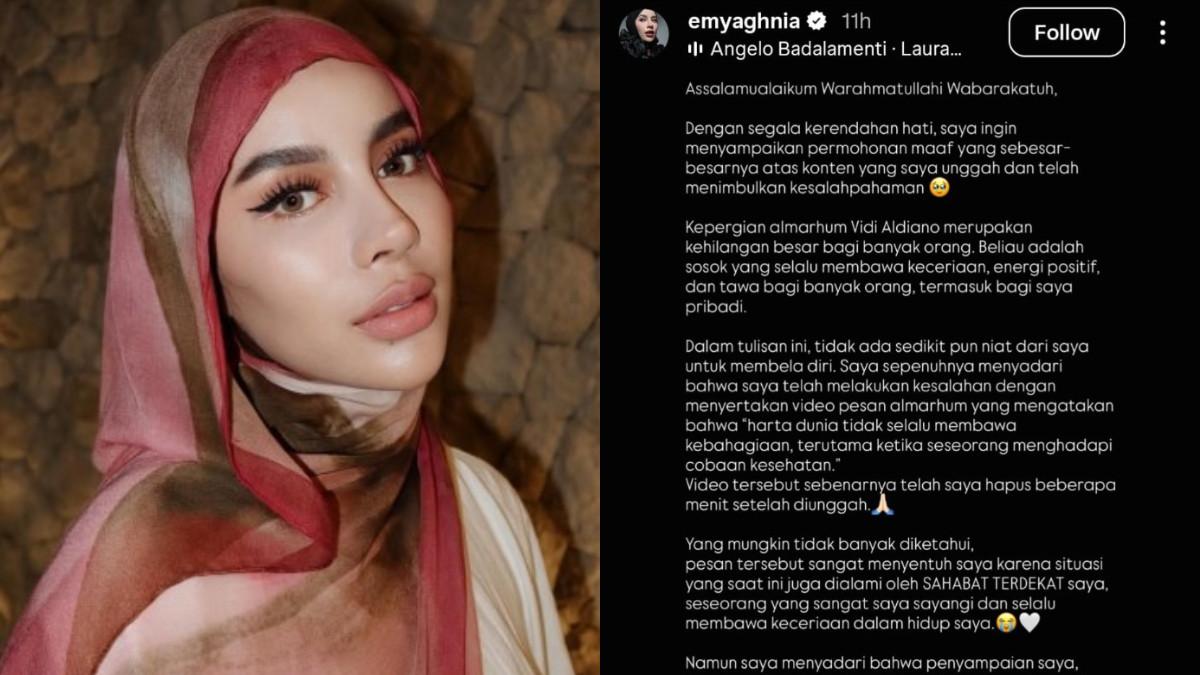 Emy Aghnia minta maaf pajang foto mendiang Vidi Aldiano demi promosi produk.