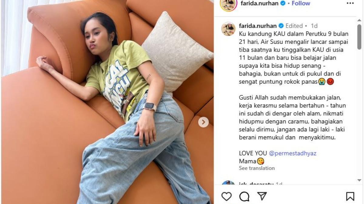 ANAK JADI KORBAN KEKERASAN - Farida Nurhan pilu mengetahui bahwa anak yang selama ini diperjuangkannya justru mengalami kekerasan fisik dari orang yang tak bertanggung jawab.