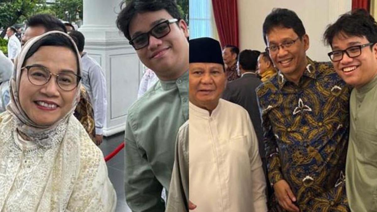 ANAK MENKEU PURBAYA - Foto Yudo bersama Sri Mulyani dan saat bareng sang ayah, Purbaya Adhi, serta Presiden Prabowo Subianto. Belakangan unggahannya di media sosial jadi sorotan.
