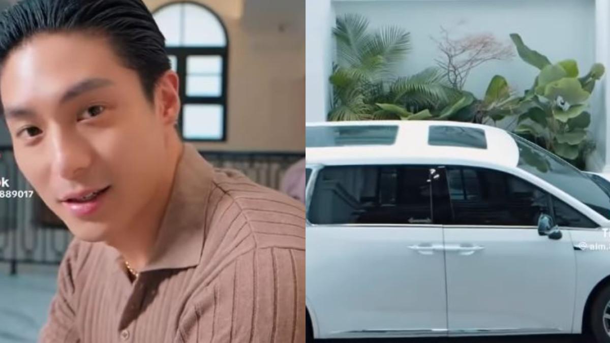 Giorgio terlihat keluar dari rumah yang kini ditempati Sarwendah bersama kedua anak Ruben.