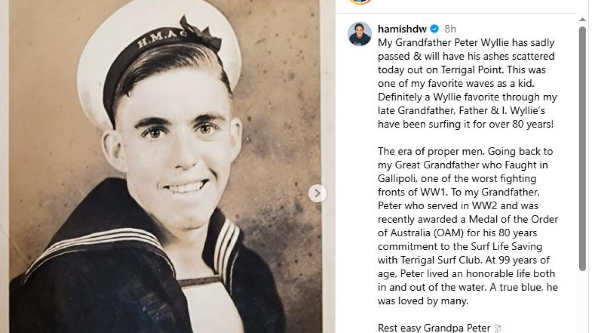 Hamish Daud mengenang sang kakek sebagai sosok pejuang yang pernah ikut bertugas di Perang Dunia II.