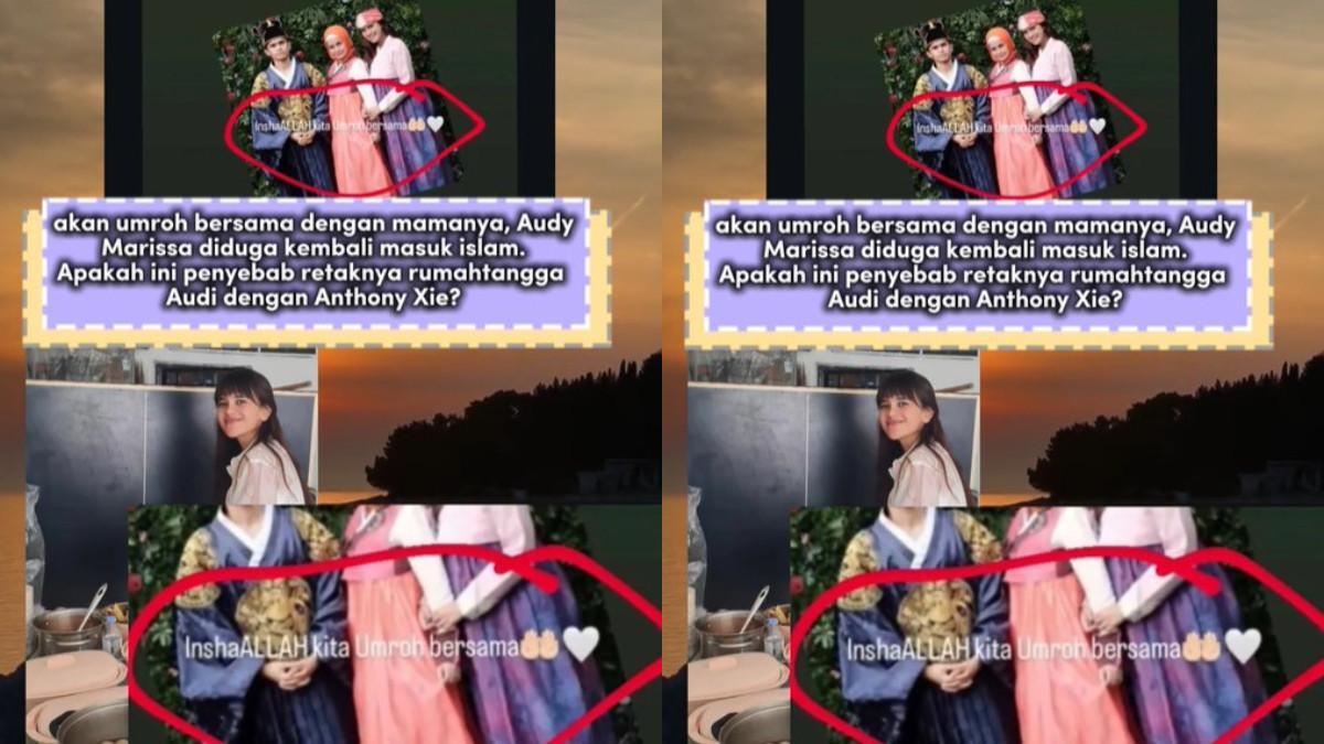 Ibu Audi Marissa berfoto bersama kedua anaknya dan mengungkapkan soal rencana umrah bersama.