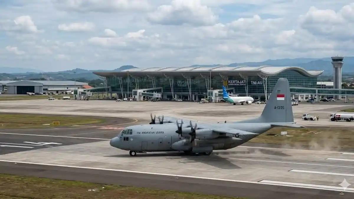 ILUSTRASI - Ilustrasi Bendara Kertajati menjadi pusat perawatan pesawat C-130 Hercules Amerika Serikat (AS)