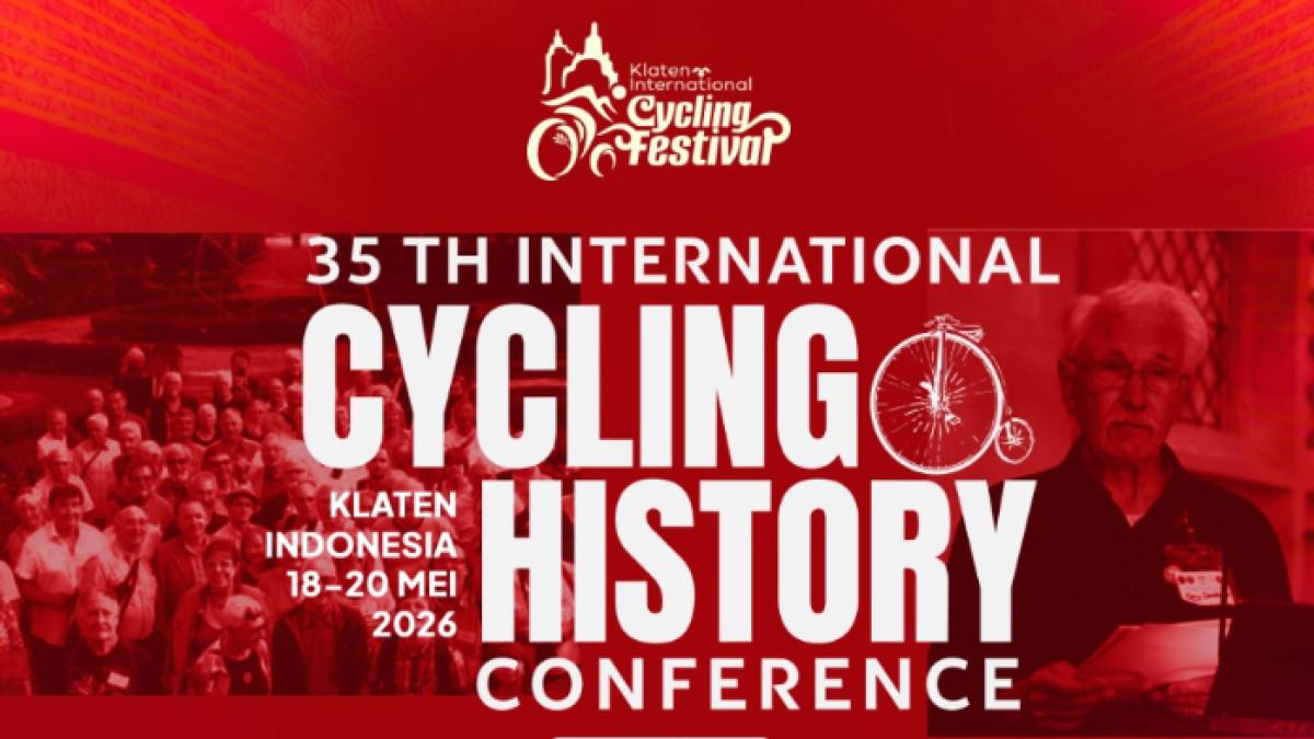 Internasional Cycling History Conference (ICHC) akan digelar di Klaten. ICHC digelar pada 17-20 Mei 2026 di Pendopo Kabupaten Klaten.