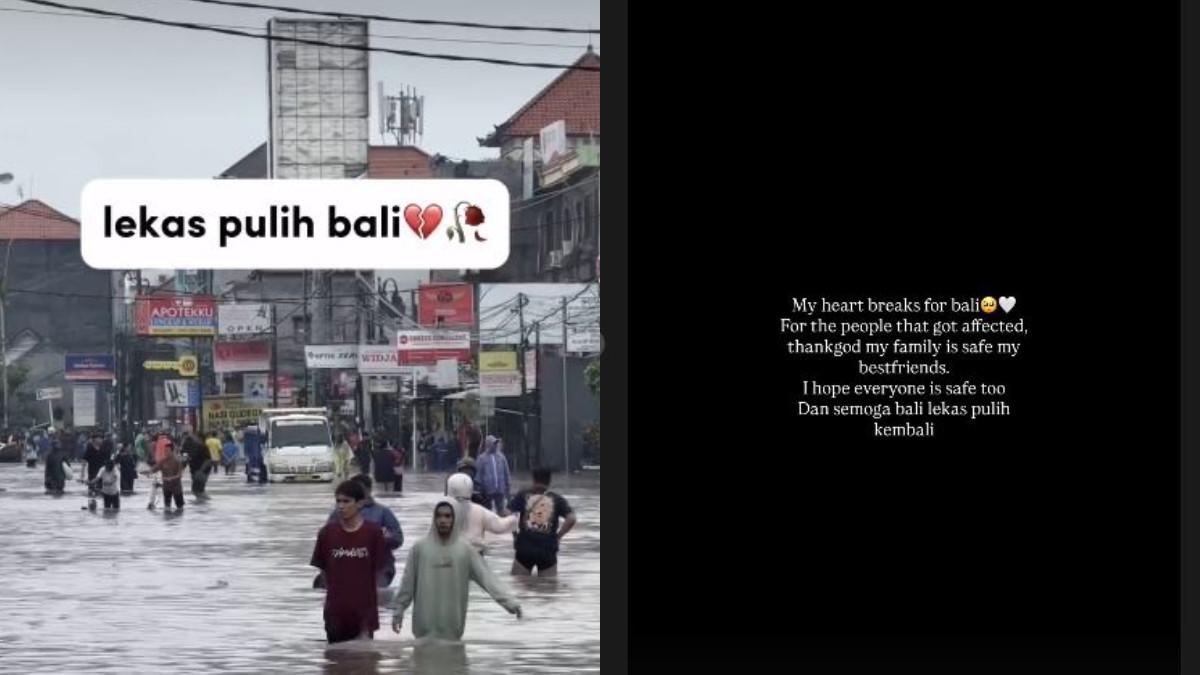 JADI KORBAN BANJIR - Jennifer Coppen mengungkapkan perasaannya kini hancur dan sedih melihat banjir di Bali yang menelan korban jiwa dan kerugian cukup besar.