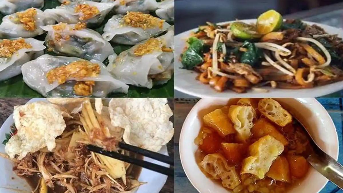 KULINER KHAS SINGKAWANG - Choi pan (kiri atas), Mie Tiaw Asuk (kanan atas), Rujak Singkawang (kiri bawah) dan Bubur Gunting (kanan bawah). Kota Singkawang pun dikenal dengan keragaman khasanah kuliner yang sangat kaya dan terkenal dengan kelezatannya.
