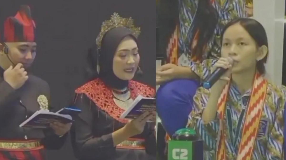 LOMBA CERDAS CERMAT - Kolase potret MC Lomba Cerdas Cermat MPR dan peserta yang mengajukan protes