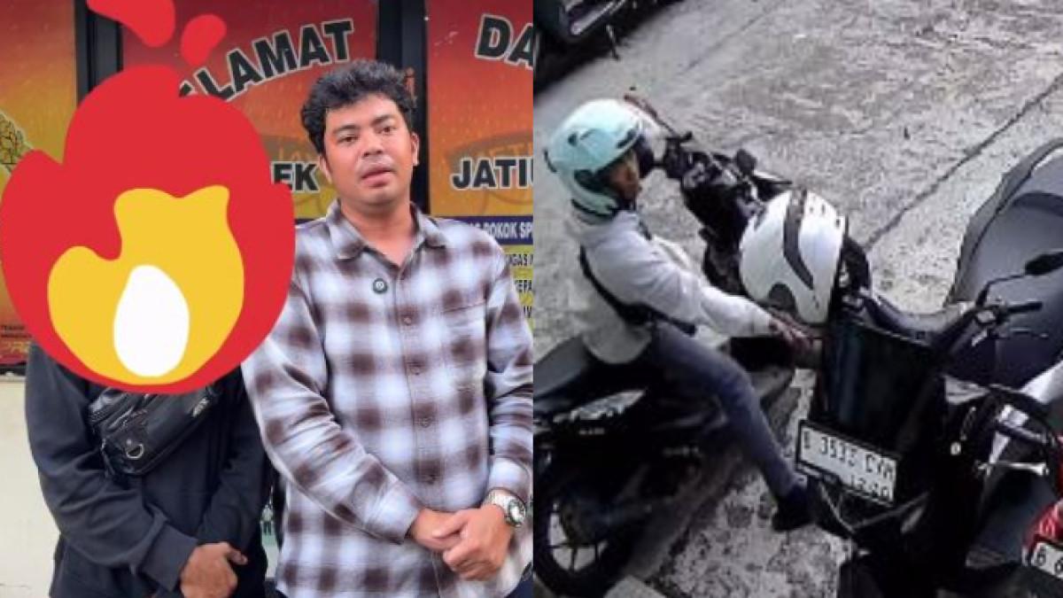 PENCURIAN - Komika Ananta Rispo menjadi korban pencurian helm. Ia akhirnya bertemu pelaku dan memilih memaafkan.