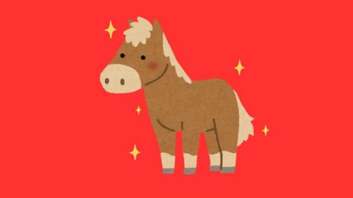 ILUSTRASI SHIO KUDA - Lambang Shio Kuda yang dibuat di Canva pada Kamis (5/6/2025).