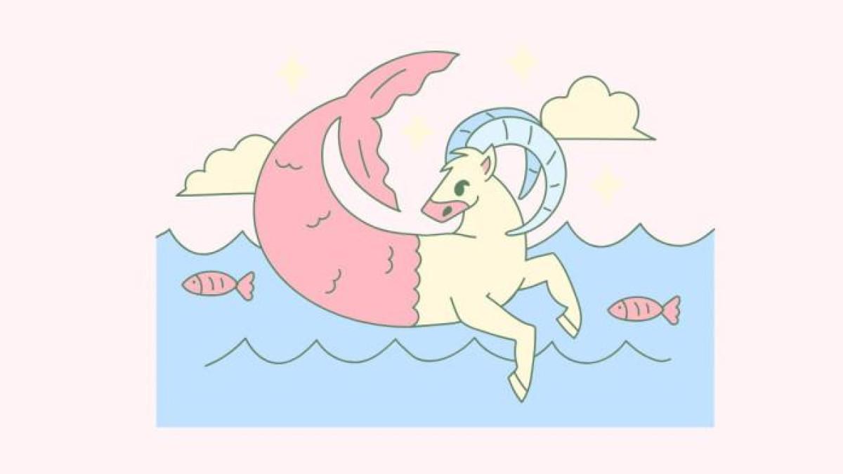 ILUSTRASI ZODIAK CAPRICORN - Lambang zodiak Capricorn yang dibuat di Canva pada Senin (25/8/2025)