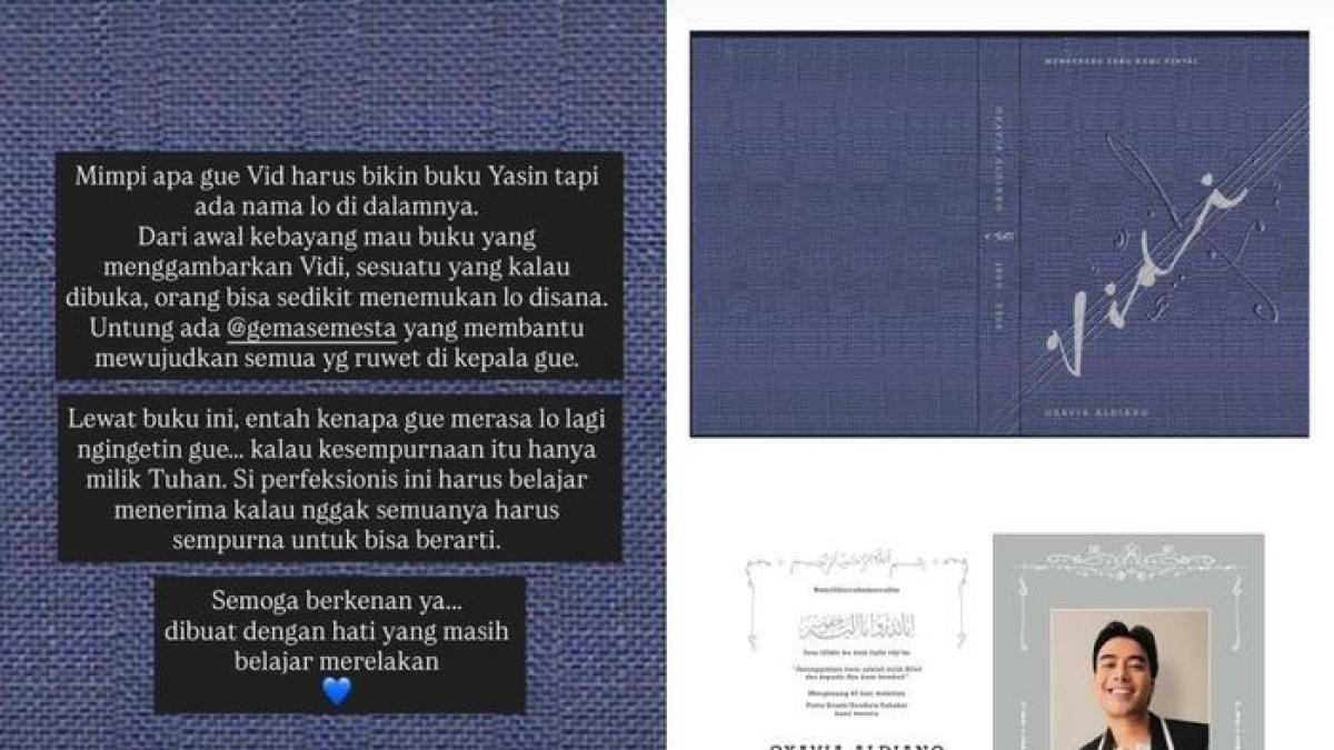 Lebih dari 20 Tahun Bersahabat, Tara Basro Desain Buku Yasin 40 Hari Vidi Aldiano.