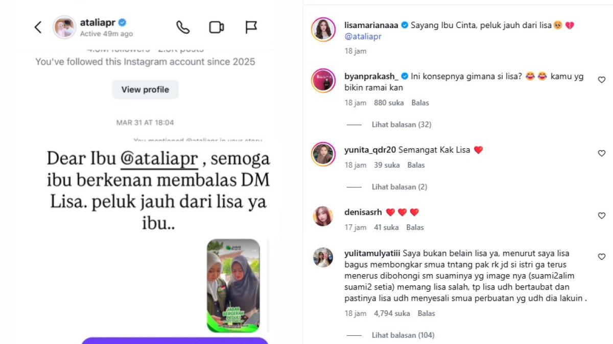 Lisa Mariana juga menegaskan dirinya tak keberatan menjadi pihak yang disalahkan.