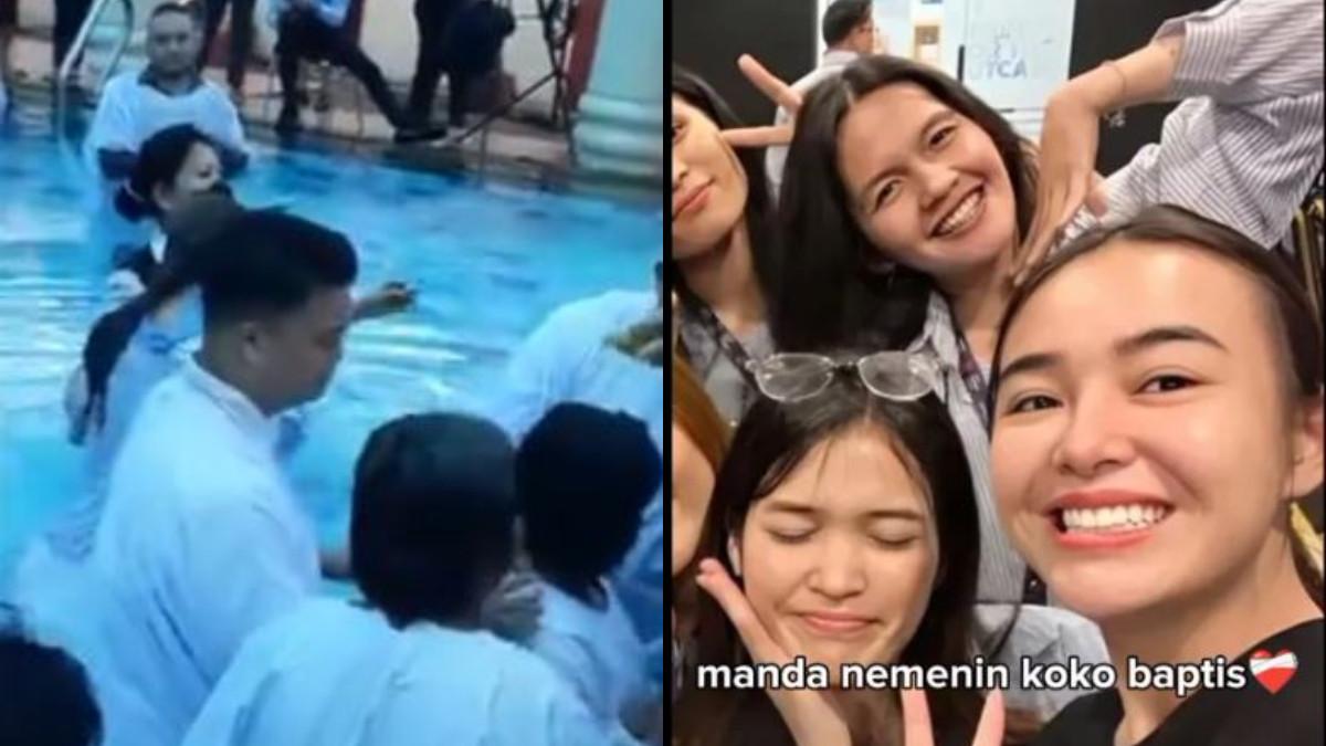 POTRET PEMBAPTISAN - Lokasi pembaptisan Kenny Austin pun jadi sorotan.