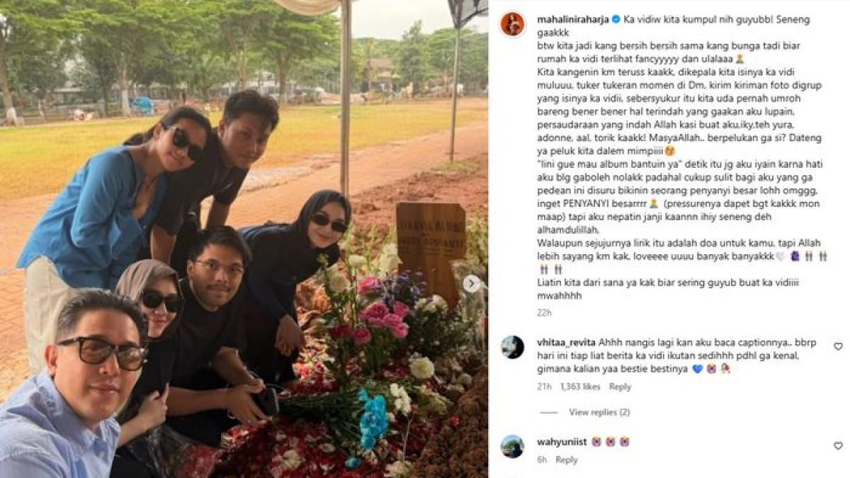 Tak hanya mengenang kebersamaan, Mahalini juga mengungkap bahwa dirinya sempat membuat lagu baru bersama Vidi.