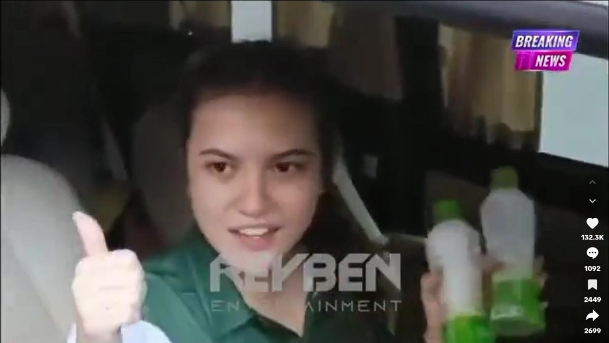 REAKSI MARSHA ARUAN - Dengan senyum hangat yang tersungging, Marsha Aruan menyampaikan ucapan selamat untuk pasangan baru tersebut.