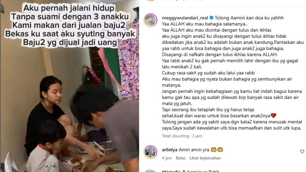 RUMAH TANGGA BERMASALAH - Meggy Wulandari menyampaikan harapannya agar sang suami selalu ingat janji yang pernah diucapkan di hadapan Allah ketika mereka menikah.
