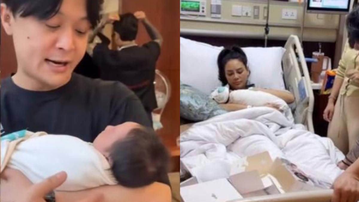 TEMANI ERIKA MENYUSUI - Momen Erika Carlina menyusui baby Andrew, ditemani DJ Bravy. DJ Bravy sampai salting digoda Rachel Vennya.