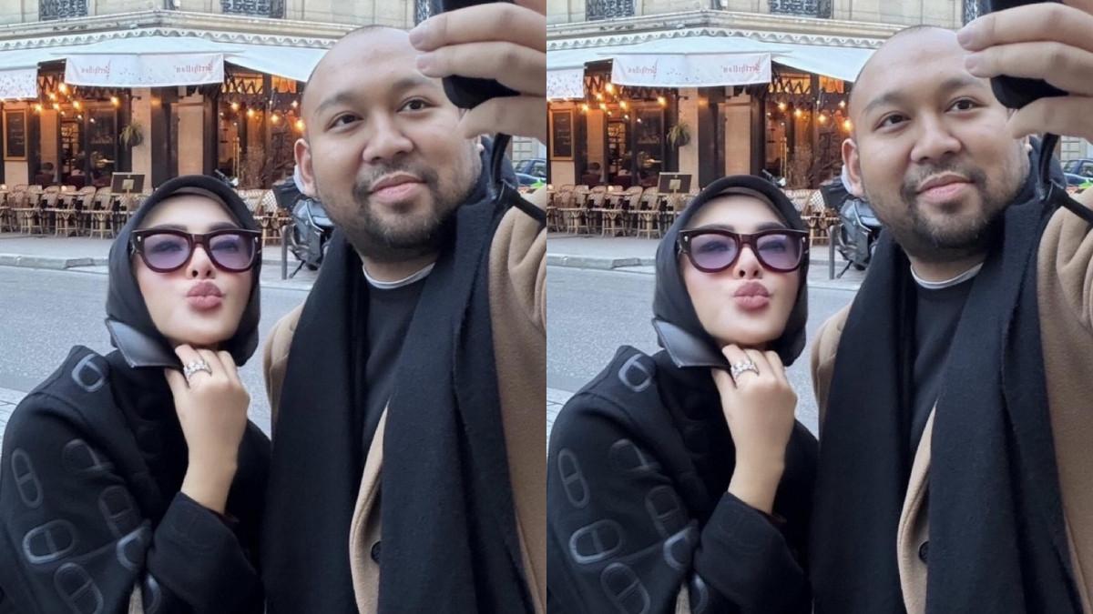 Momen pertemuan Syahrini dengan Didit Hediprasetyo di jalanan Paris, Prancis.