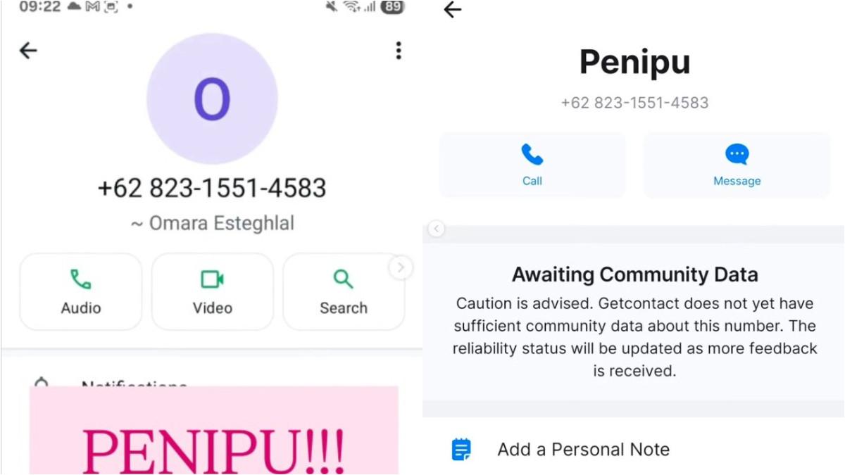 KORBAN PENIPUAN - Melalui unggahan di akun Instagram pribadinya, Omara Esteghlal dengan tegas membeberkan nomor telepon pelaku yang mengatasnamakan dirinya, yakni +62 823-1551-4583.