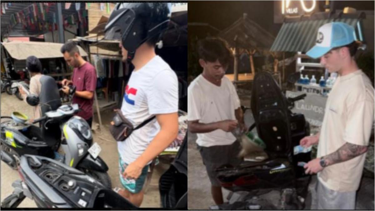 PEMBALAP MOTOGP MERAKYAT - Pembalap Moto2, Izan Guevara dan Marco Morelli sempat mengalami pengalaman unik ketika motor sewaannya kehabisan bahan bakar.