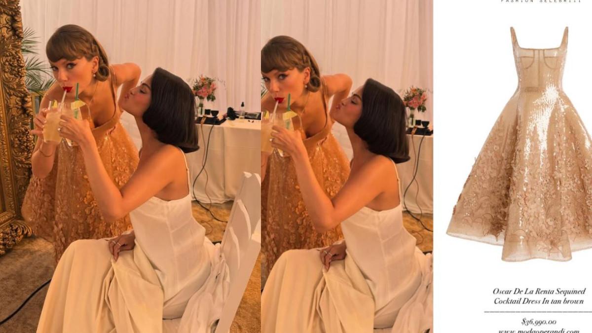 Penampilan Taylor Swift saat kondangan Selena Gomez, pakai gaun Rp 610 juta.