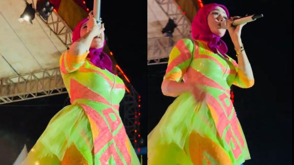 Penampilan nyentrik Mulan Jameela justru menuai kritik dari warganet, terutama karena busananya dianggap terlalu ketat meski mengenakan jilbab.