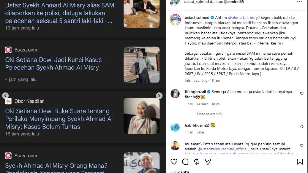 Postingan Ustaz Solmed.