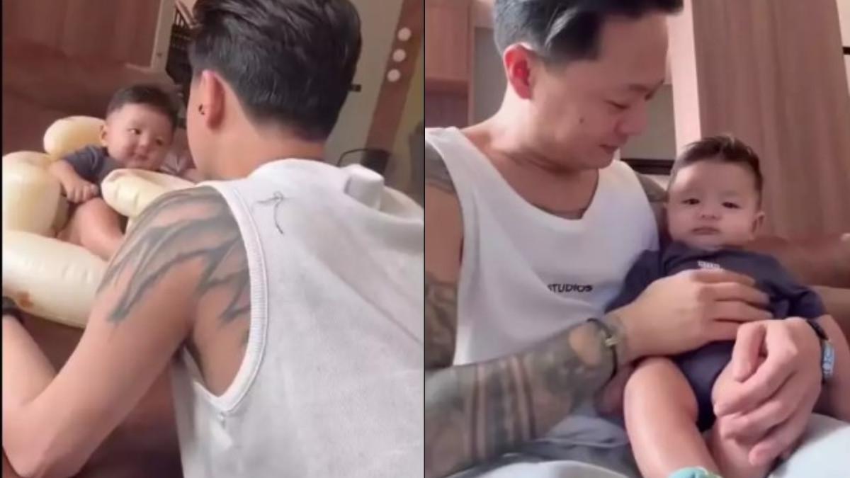 Potret DJ Bravy main ke rumah Erika Carlina meski sudah putus, gendong baby Andrew.