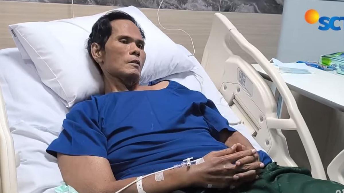 Potret Fahmi Bo setelah menjalani operasi pengangkatan batu empedu.