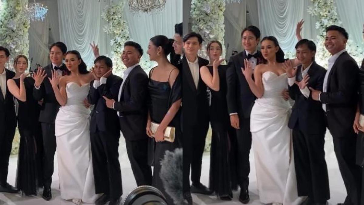 NIKAHAN AMANDA MANOPO - Potret Fajar Sadboy di resepsi pernikahan Amanda Manopo dan Kenny Austin.