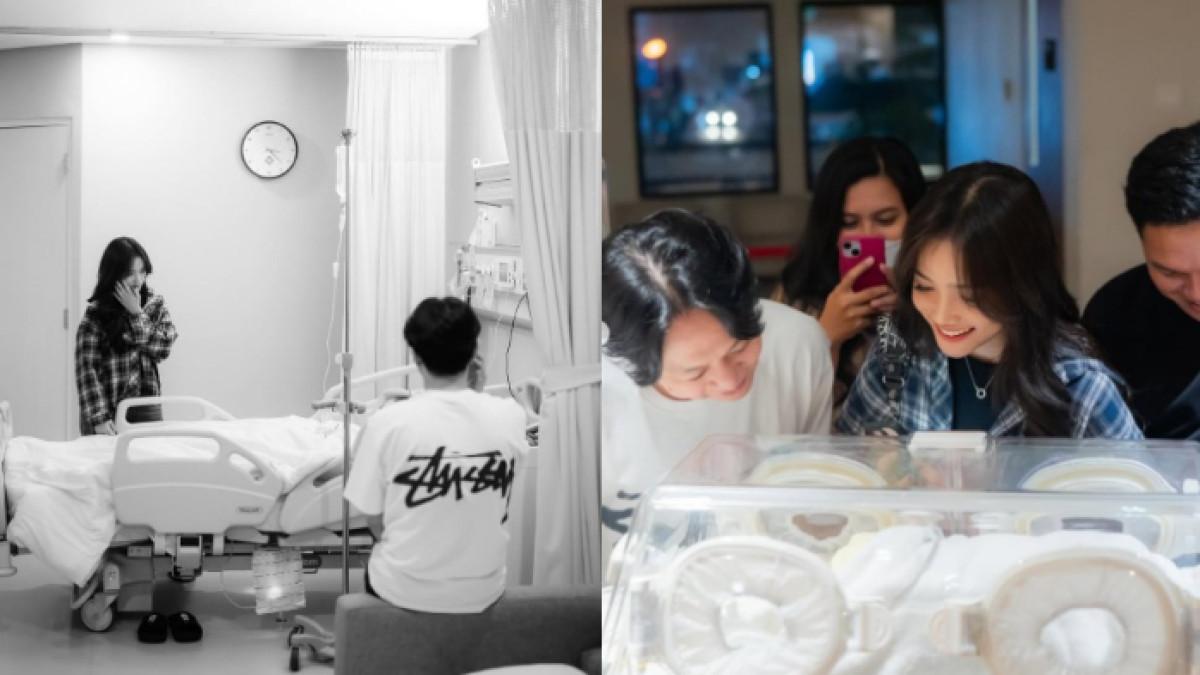TEMANI ERIKA LAHIRAN - Potret Fuji ikut temani Erika Carlina melahirkan. Bahagia lihat anak sang sahabat, Andrew Raxy Neil.