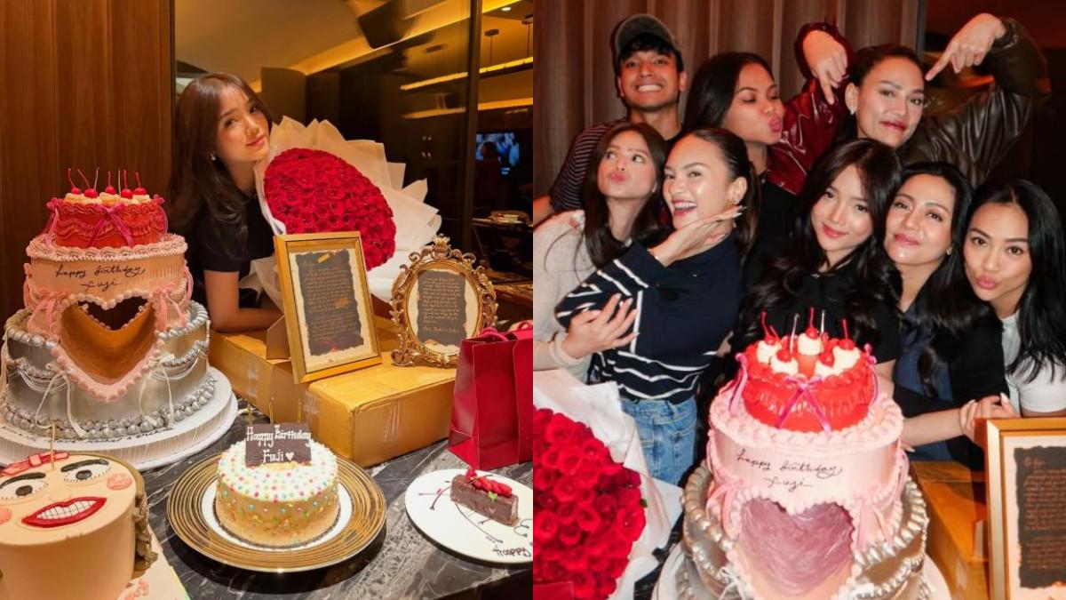 Potret Fuji rayakan ulang tahun ke-23 bersama sahabat-sahabatnya.