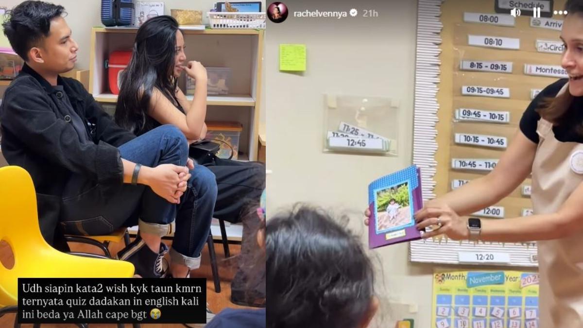 Rachel Vennya dan Okin rayakan ulang tahun Chava di sekolahnya.