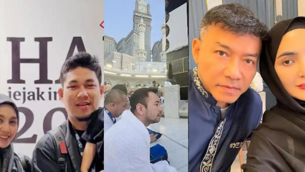 Raffi sempat membagikan rasa syukurnya karena solat di shaf(barisan) terdepan) di depan Multazam atau pintu Kakbah. 