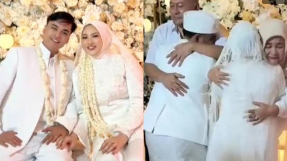 Resmi menikah lagi, Ressa Rizky Rossano tampak menangis saat bersimpuh di hadapan orang tua asuhnya. Sementara Denada tak terlihat hadir di momen itu.