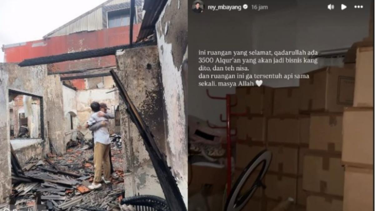 RUMAH ANISA KEBAKARAN - Rumah Anisa Rahma kebakaran. Rey Mbayang tunjukkan ruangan di rumah Anisa Rahma yang selamat, ternyata untuk menyimpan Al Quran.