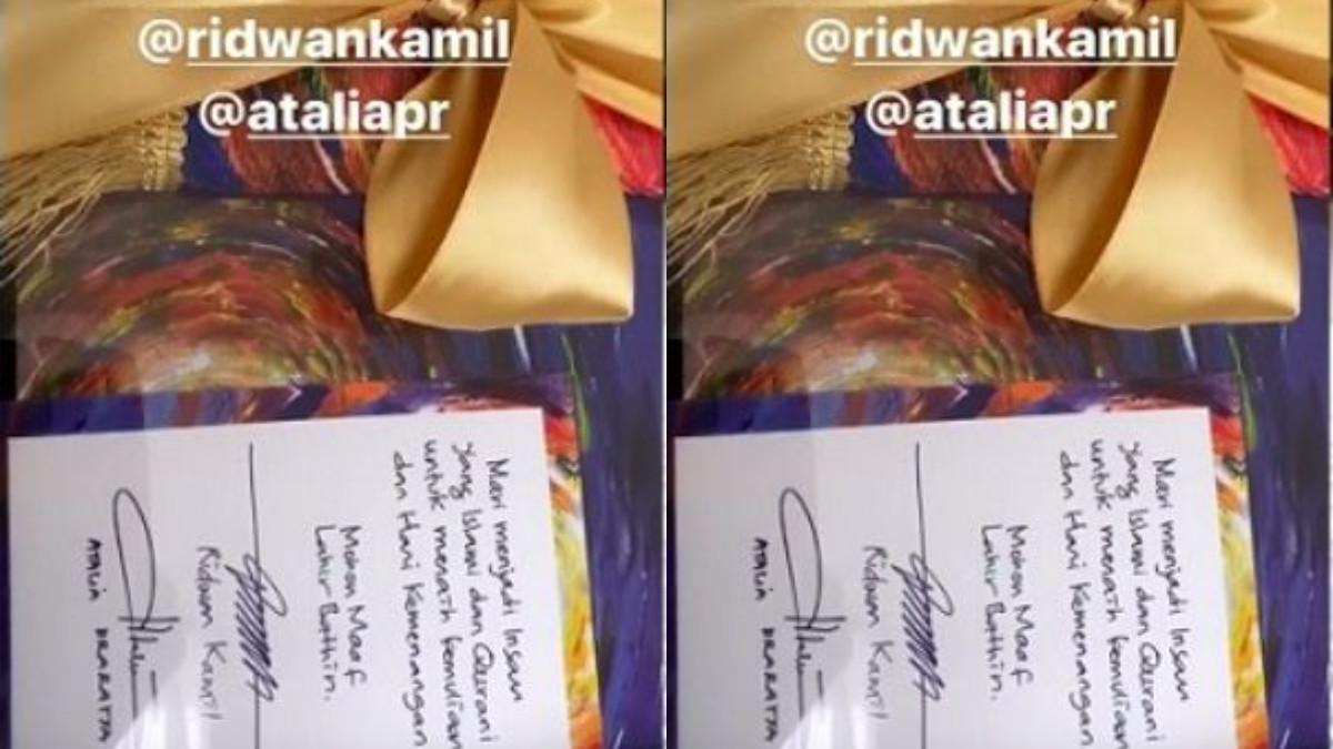 Momen yang kembali disorot adalah saat Ridwan Kamil memberikan hadiah kepada Aura Kasih sekitar lima tahun lalu.