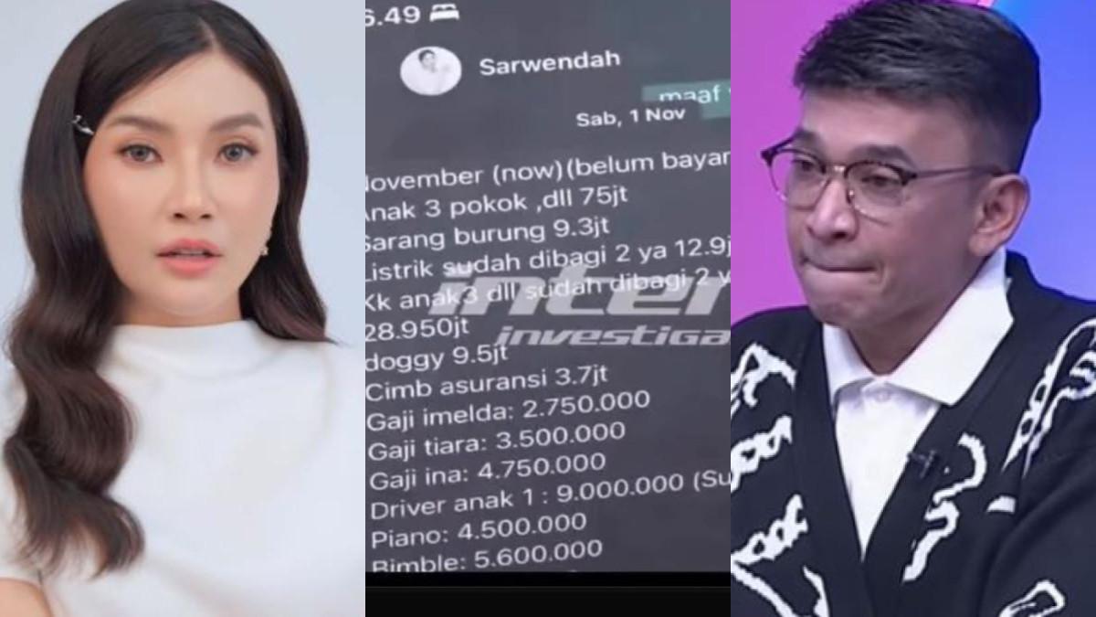 Rincian uang nafkah yang diberikan Ruben Onsu, ternyata tidak hanya digunakan untuk kebutuhan anak-anak. Ada untuk pelihara anjing hingga laundry.