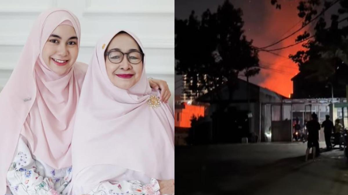 RUMAH ANISA KEBAKARAN - Rumah Anisa Rahma eks Cherrybelle kebakaran pada Kamis (30/4/2026). Ibunda Anisa nyaris celaka lantaran hendak selamatkan HP dan tas berisi uang.