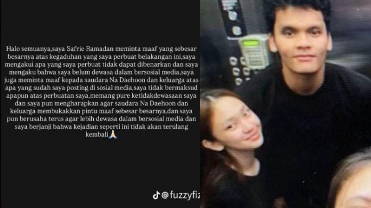 Safrie Ramadan akhirnya meminta maaf setelah kontennya dengan anak-anak Jule dihujat netizen hingga memicu kemarahan Na Daehoon.