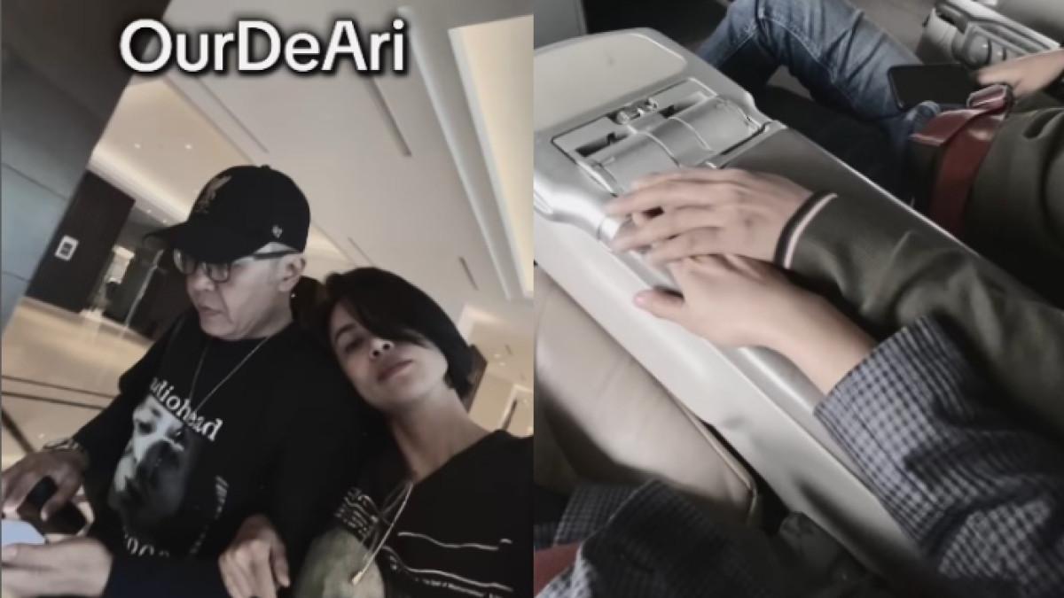 PAMER KEMESRAAN - Sebuah video memperlihatkan kemesraan Dearly Djoshua dan Ari Lasso.
