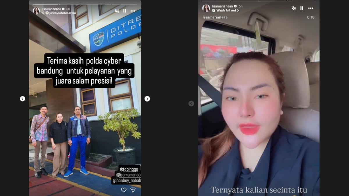 Sehari setelah ditangkap paksa, Lisa Mariana kini aktif kembali di Instagram.