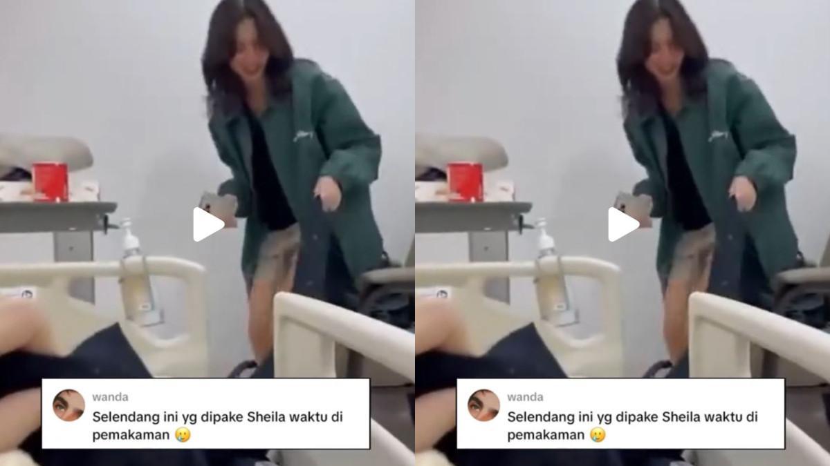 Selendang yang dipakai Sheila Dara saat pemakaman Vidi Aldiano jadi sorotan.