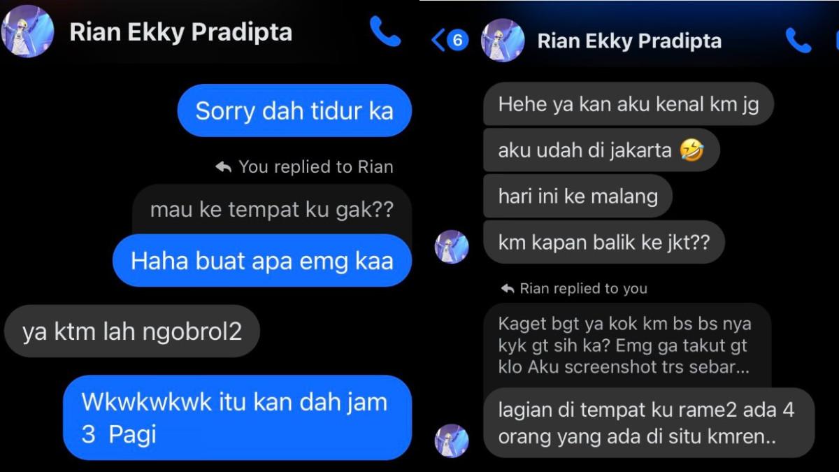 Seorang perempuan mengaku korban child grooming Rian DMasiv, diajak ketemuan jam 2 pagi.